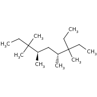 2d structure of (4R,6R)-3-ethyl-3,4,6,7,7-pentamethylnonane