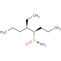 2d structure of (S,4R,5R)-5-ethyloctane-4-sulfinamide