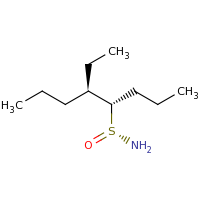 2d structure of (R,4S,5R)-5-ethyloctane-4-sulfinamide