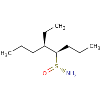 2d structure of (R,4R,5R)-5-ethyloctane-4-sulfinamide