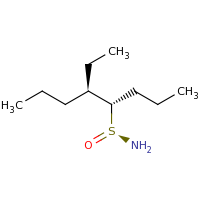 2d structure of (S,4S,5R)-5-ethyloctane-4-sulfinamide
