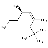 2d structure of (2E,4R,5Z)-4,6,8,8-tetramethylnona-2,5-diene