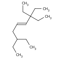 2d structure of (4E)-3,3,7-triethylnon-4-ene