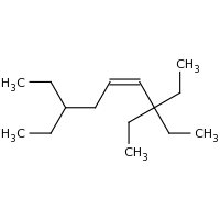 2d structure of (4Z)-3,3,7-triethylnon-4-ene
