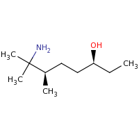 2d structure of (3S,6R)-7-amino-6,7-dimethyloctan-3-ol