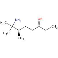 2d structure of (3R,6R)-7-amino-6,7-dimethyloctan-3-ol