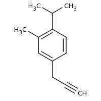 2d structure of 2-methyl-4-(prop-2-yn-1-yl)-1-(propan-2-yl)benzene