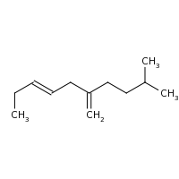 2d structure of (3E)-9-methyl-6-methylidenedec-3-ene