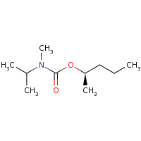 2d structure of (2R)-pentan-2-yl N-methyl-N-(propan-2-yl)carbamate