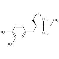 2d structure of 4-[(2R)-2-ethyl-3,3-dimethylpentyl]-1,2-dimethylbenzene