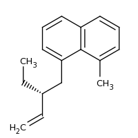 2d structure of 1-[(2R)-2-ethylbut-3-en-1-yl]-8-methylnaphthalene