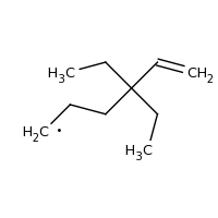 2d structure of 4,4-diethylhex-5-en-1-yl