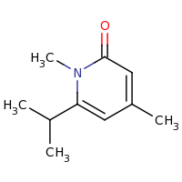 2d structure of 1,4-dimethyl-6-(propan-2-yl)-1,2-dihydropyridin-2-one