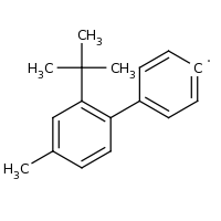 2d structure of 2-tert-butyl-4-methyl-1-phenylbenzene