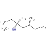 2d structure of (3R,5S)-3,5-dimethyl-5-(methylamino)heptyl