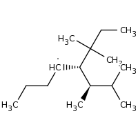 2d structure of (5S,6R)-6,7-dimethyl-5-(2-methylbutan-2-yl)octan-4-yl
