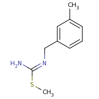 2d structure of N'-[(3-methylphenyl)methyl](methylsulfanyl)methanimidamide