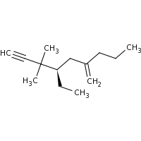2d structure of (4R)-4-ethyl-3,3-dimethyl-6-methylidenenon-1-yne