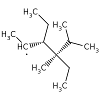 2d structure of (3R,4R)-3,4-diethyl-4,5-dimethylhexan-2-yl