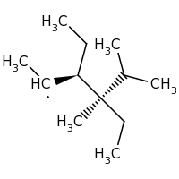 2d structure of (3S,4R)-3,4-diethyl-4,5-dimethylhexan-2-yl