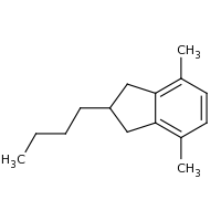 2d structure of 2-butyl-4,7-dimethyl-2,3-dihydro-1H-indene