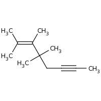 2d structure of 2,3,4,4-tetramethyloct-2-en-6-yne