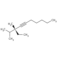 2d structure of (3R)-3-ethyl-2,3-dimethyldec-4-yne