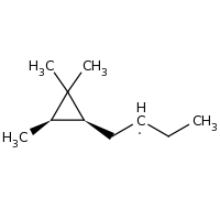 2d structure of 1-[(1S,3R)-2,2,3-trimethylcyclopropyl]butan-2-yl