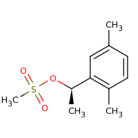 2d structure of (1R)-1-(2,5-dimethylphenyl)ethyl methanesulfonate