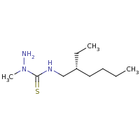 2d structure of 3-amino-1-[(2R)-2-ethylhexyl]-3-methylthiourea