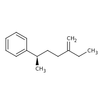 2d structure of [(2R)-5-methylideneheptan-2-yl]benzene