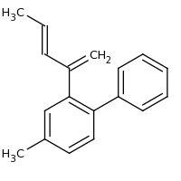 2d structure of 4-methyl-2-[(3E)-penta-1,3-dien-2-yl]-1-phenylbenzene