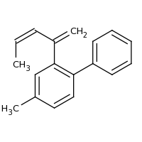 2d structure of 4-methyl-2-[(3Z)-penta-1,3-dien-2-yl]-1-phenylbenzene