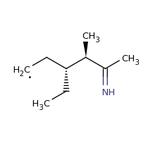 2d structure of (3S,4R)-3-ethyl-5-imino-4-methylhexyl