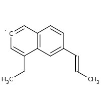 2d structure of 4-ethyl-6-[(1E)-prop-1-en-1-yl]naphthalen-2-yl