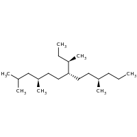2d structure of (4R,7R,10R)-7-[(2R)-butan-2-yl]-2,4,10-trimethyltridecane