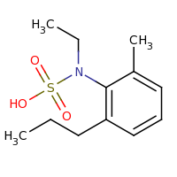 2d structure of N-ethyl-N-(2-methyl-6-propylphenyl)sulfamic acid