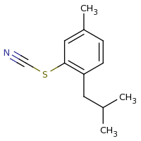 2d structure of {[5-methyl-2-(2-methylpropyl)phenyl]sulfanyl}formonitrile