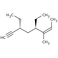 2d structure of (3R,5R,6Z)-3,5-diethyl-6-methyloct-6-en-1-yne