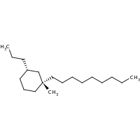 2d structure of (1R,3S)-1-methyl-1-nonyl-3-propylcyclohexane