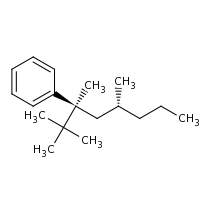 2d structure of [(3S,5R)-2,2,3,5-tetramethyloctan-3-yl]benzene
