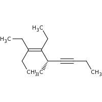 2d structure of (5S)-3,4-diethyl-5-methylnon-3-en-6-yne