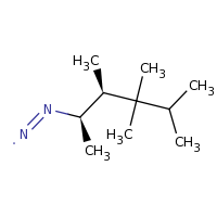 2d structure of 2-[(2R,3S)-3,4,4,5-tetramethylhexan-2-yl]diazen-1-yl