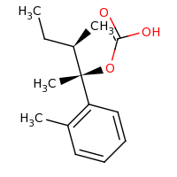 2d structure of (2S,3R)-3-methyl-2-(2-methylphenyl)pentan-2-yl hydrogen carbonate