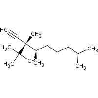 2d structure of (3R,4R)-3-tert-butyl-3,4,8-trimethylnon-1-yne