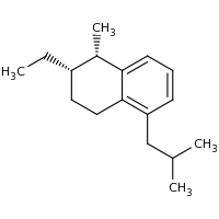 2d structure of (1S,2S)-2-ethyl-1-methyl-5-(2-methylpropyl)-1,2,3,4-tetrahydronaphthalene