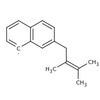 2d structure of 7-(2,3-dimethylbut-2-en-1-yl)naphthalen-1-yl