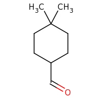 2d structure of 4,4-dimethylcyclohexane-1-carbaldehyde