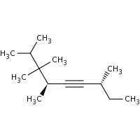 2d structure of (3R,6S)-3,6,7,7,8-pentamethylnon-4-yne