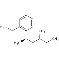 2d structure of 1-ethyl-2-[(2R,4R)-4-methylhexan-2-yl]benzene